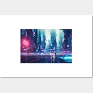 Neon City Posters and Art